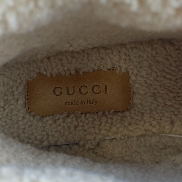 NIB Gucci Women Horsebit Houndstooth Wool Boots In Red SIze 39.5 - Picture 6 of 11